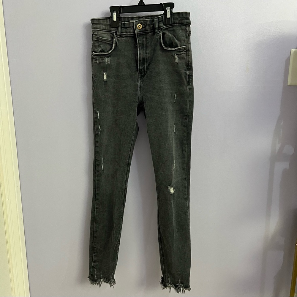 Zara distressed skinny jeans